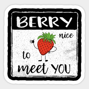 Strawberry Fun Fruit Pun II Sticker